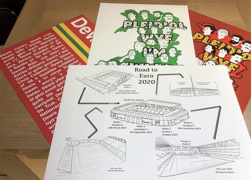 Selection of Cymru 150 prints